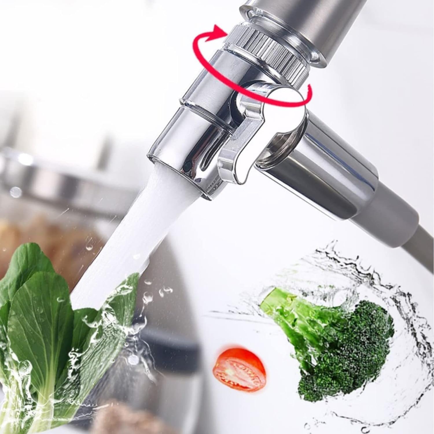 DEWIN Diverter Valve, Sink Faucet Diverter Valve,Bathroom Kitchen Basin Sink Faucet Splitter Diverter Valve to Hose Adapter M24