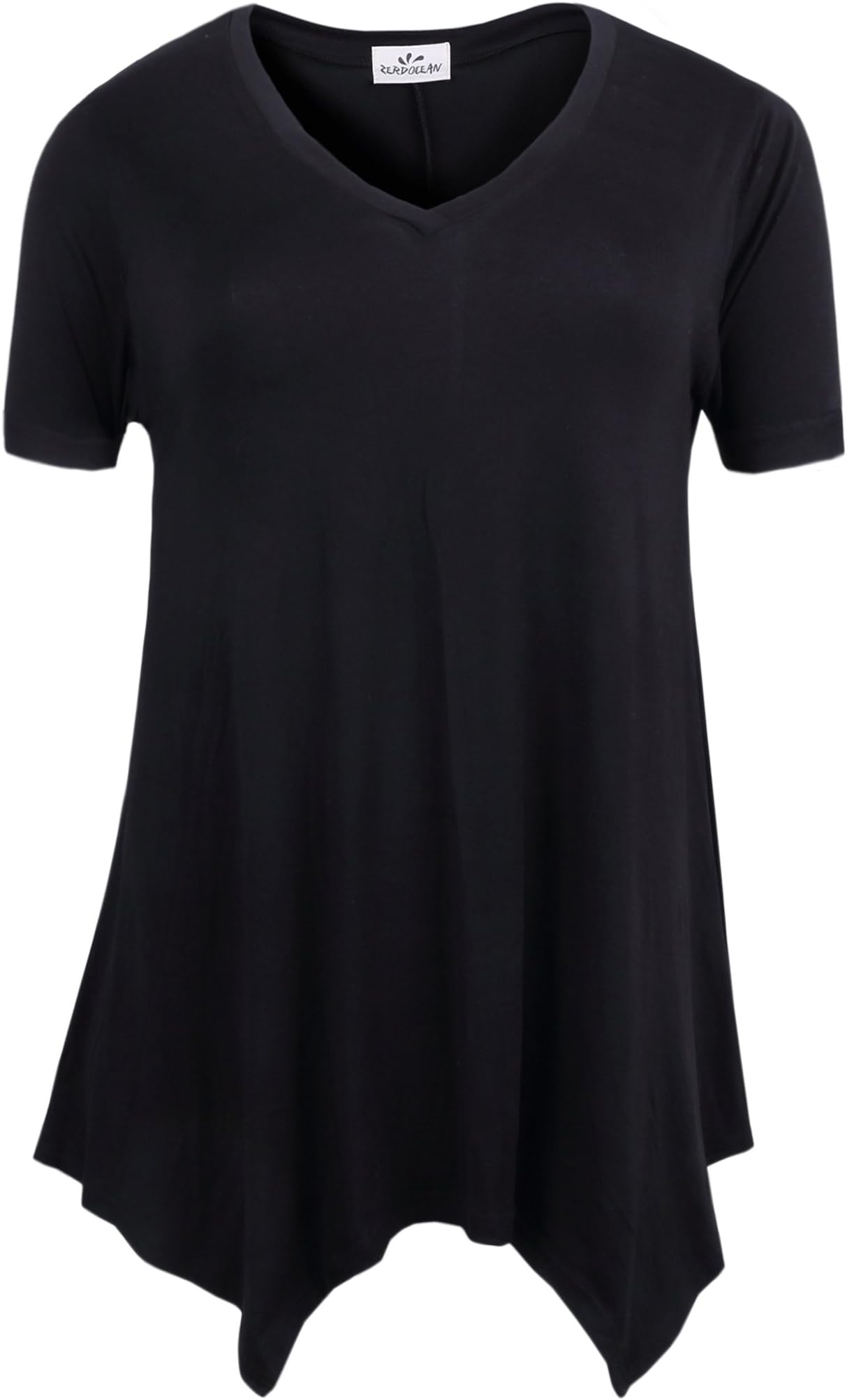 Women Plus Size Printed Short Sleeves Tunic Tops Flowy T Shirt