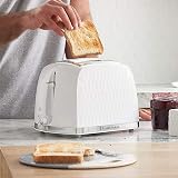 Russell Hobbs Honeycomb 2 Slice Toaster White Textured High Lift 850W view 6