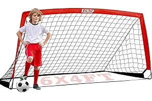 KUNUP Kids Soccer Goal for Backyard, 5×3, 6×4, 9×5FT Easy Foldable Soccer Practice Net with Portable Carrying Bag for Toddler Youth Adult Soccer Training Equipment Outdoor Sports Game