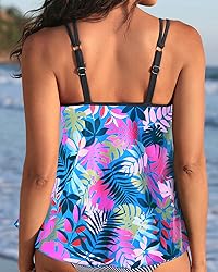 Womens Flowy Tankini Tops Only - Modest Bathing