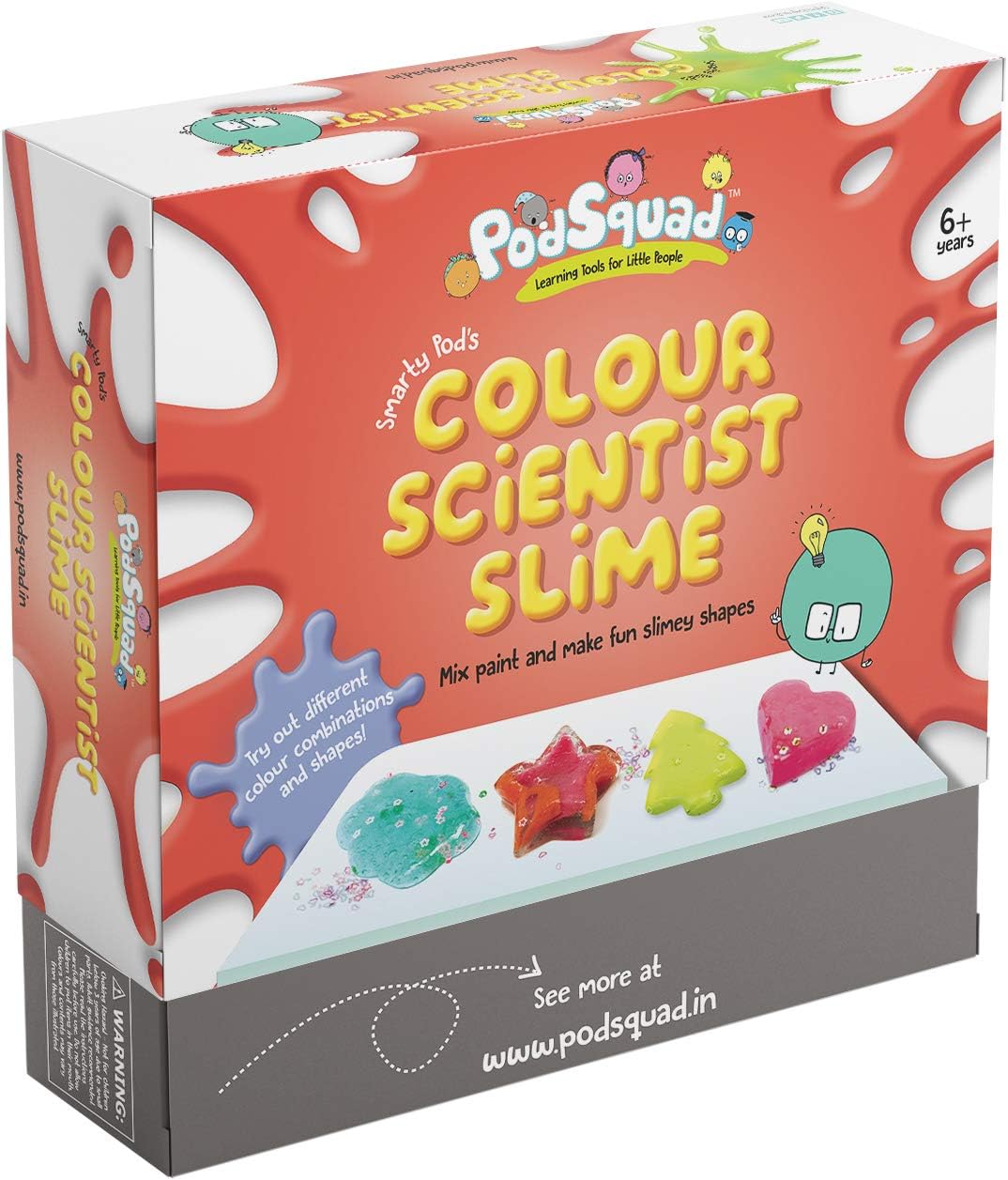 PodSquad The Colour Scientist Slime Box DIY Slime Kit 4 to 9 Years Old - Multi Color