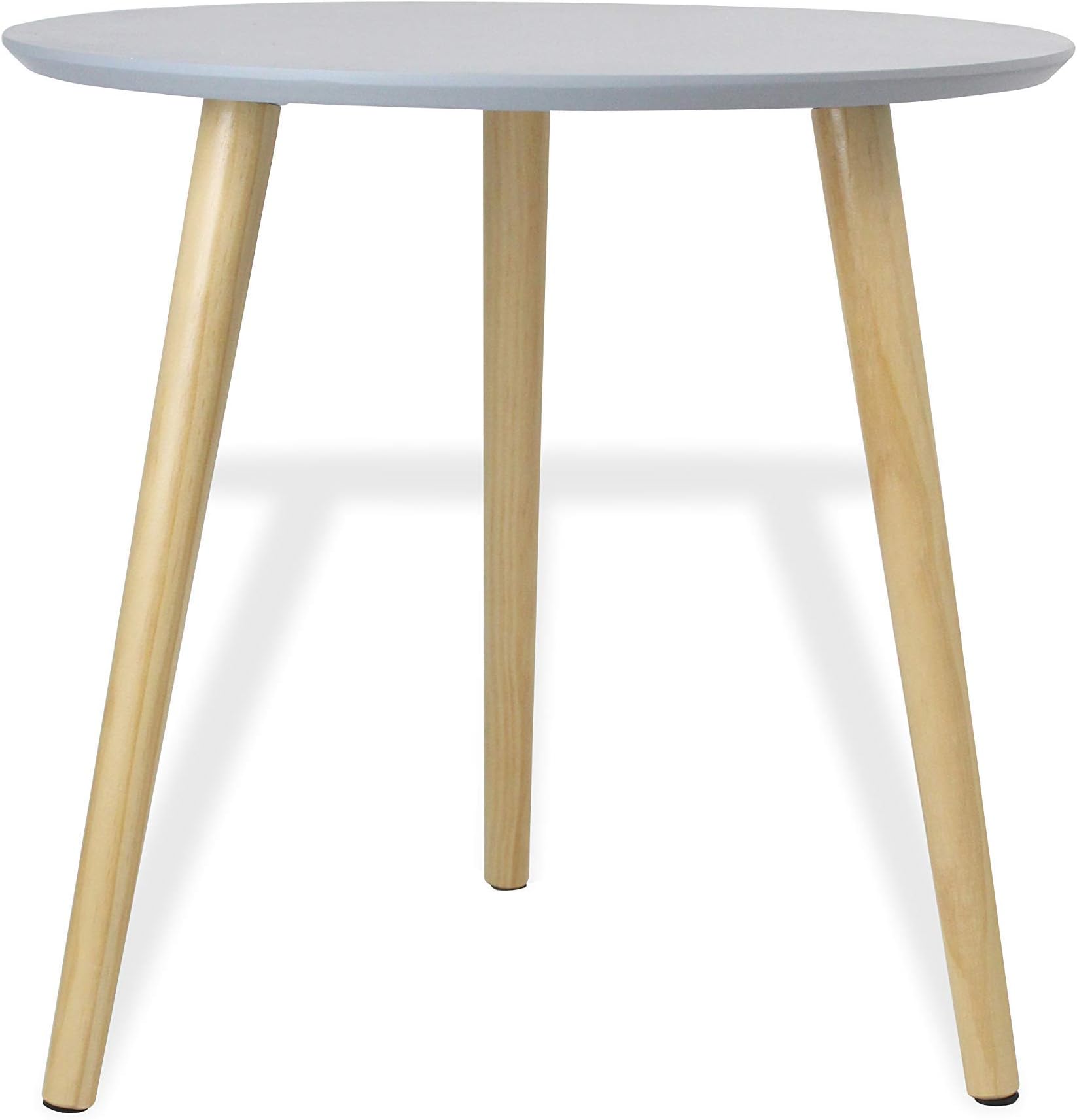 Aspect Tino Round Wooden Side/End/Lamp Table (48 Dia x 45cm H, Grey)