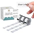 Label Maker Tape - D30 Transparent Clear Label, Waterproof Thermal Printer Label, 14x30mm/0.55x1.18inch for Name Price Classification, Compatible with Memoking/Phomemo D30 Label Maker, 3 Rolls