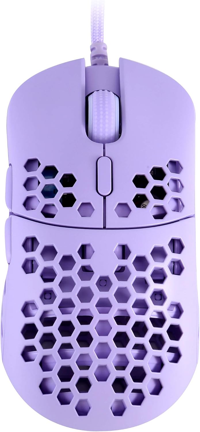 HK Gaming Mira M Ultra Lightweight RGB Gaming Mouse, Lavender, 63 grams