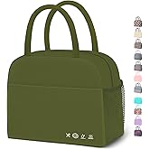DALINDA Lunch Bag Lunch Box for Women Men Reusable Insulated Lunch Tote Bag High Capacity for Travel Work Picnic,army green