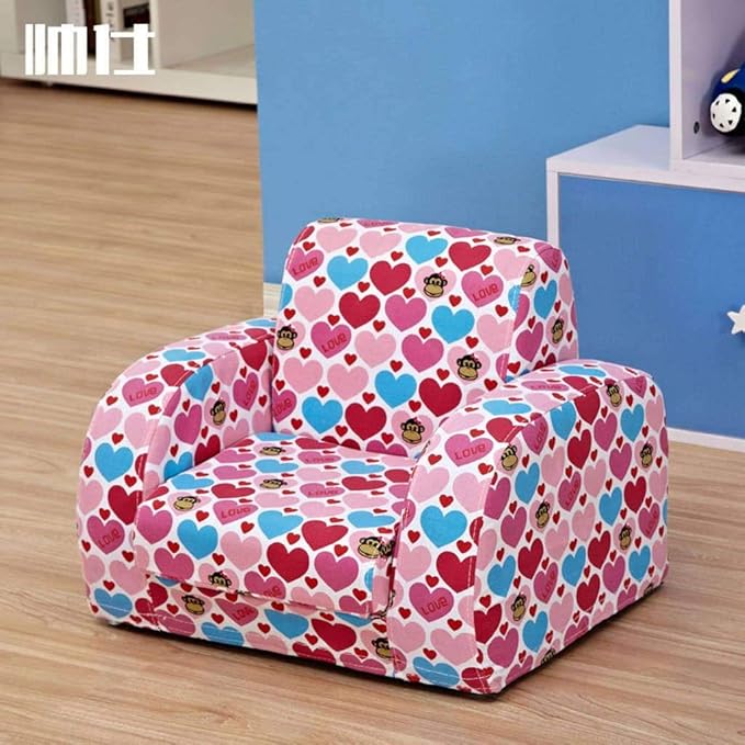 Mqing Plegable Sofá para Niños,Sofás Infantiles Lavable Niño Sillón Relax Niños Desenfundable