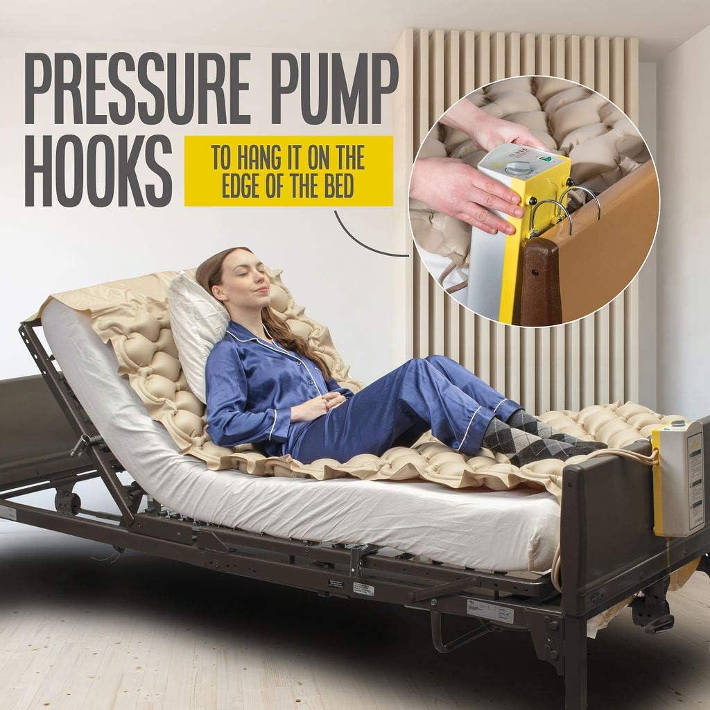 Air Mattress for Hospital Bed Or Home Bed, Includes Electric Quiet Air Pump - Medical Air Mattress, Low Air Loss Mattress - Inflatable Comfortable Pads - Prevents & Treat Pressure Wounds, Sore, Ulcer: Kitchen & Dining
