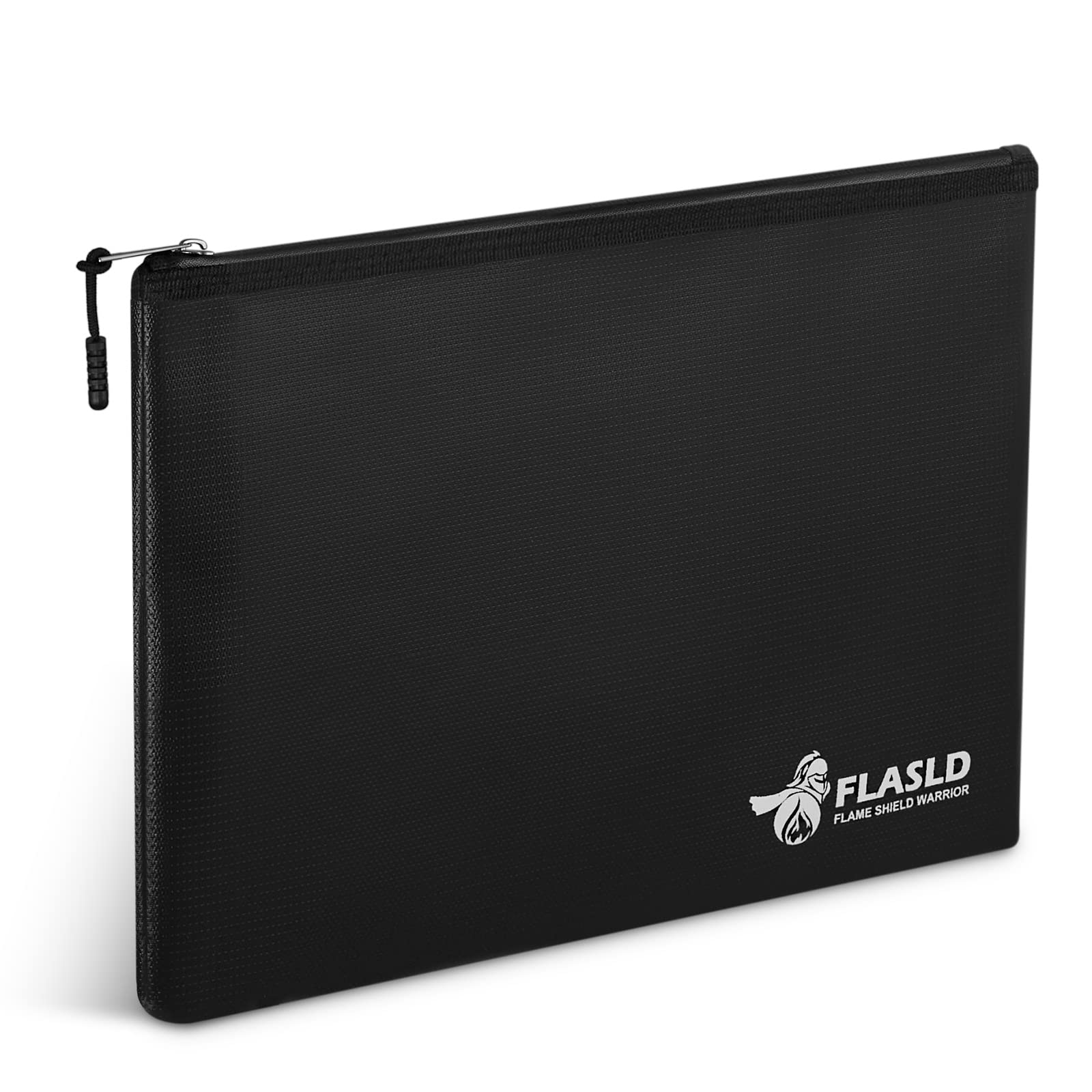 FLASLD Fireproof Document & Money Bags, Large Fireproof & Water Resistant Bag, Fireproof Folder Safe Bag for Cash, Valuables & Passport, with Silicone Coating & Zipper Closure (Pouch-15x11”)