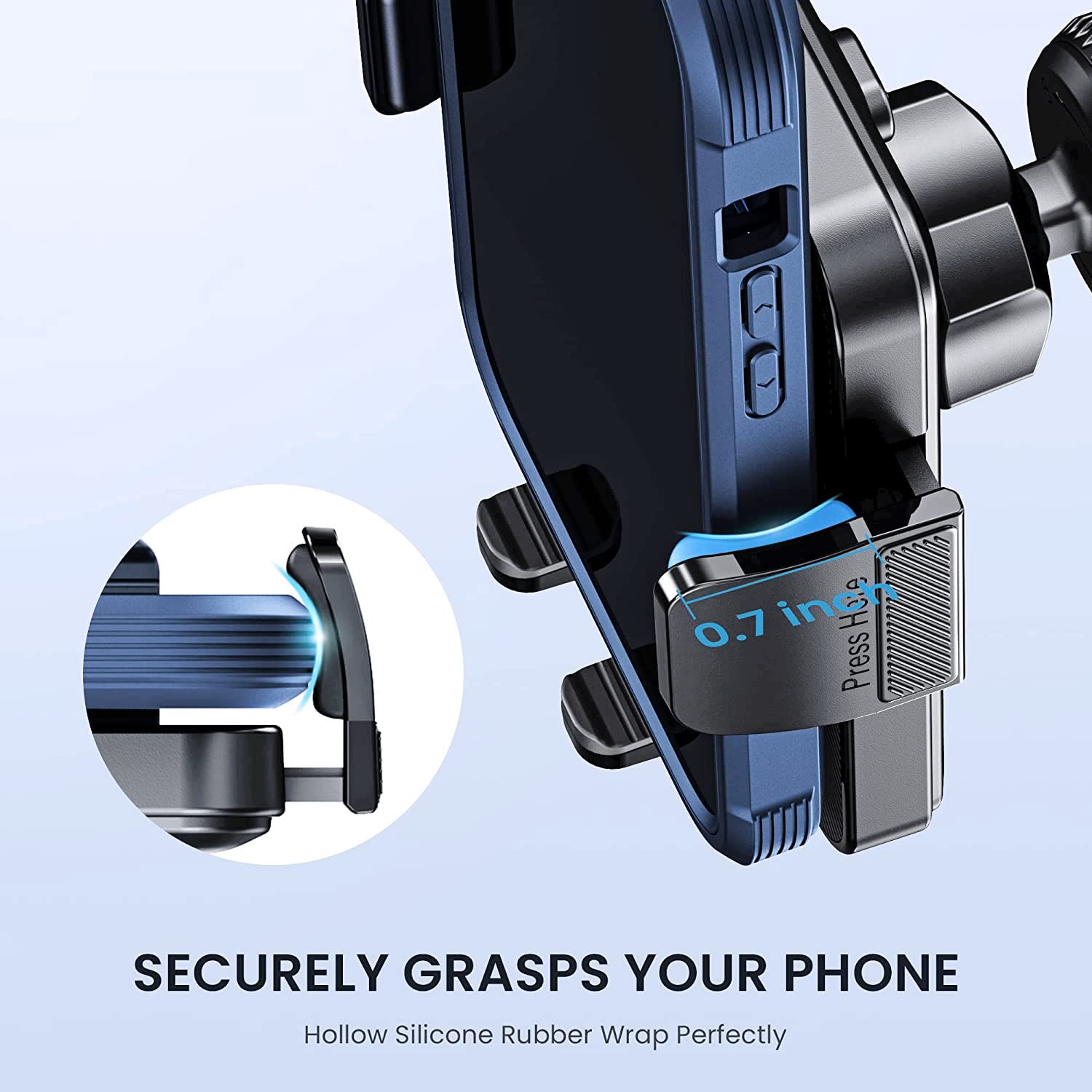 CINDRO Mobile Phone Holder Car, [Upgrade Military Class Hook Clip] Mobile Phone Holder 360° Rotatable Ventilation Car Mobile Phone Holder One Button Release Car Holder Mobile Phone for iPhone Android