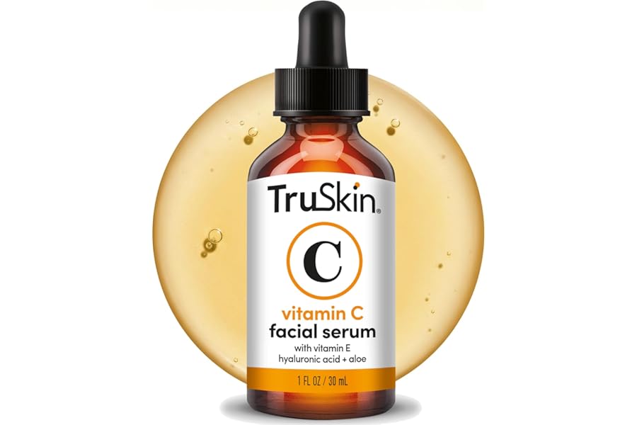 TruSkin Vitamin C Serum for Face - Anti Aging Face Serum with Hyaluronic Acid & Vitamin E - Brightening Formula for Improving