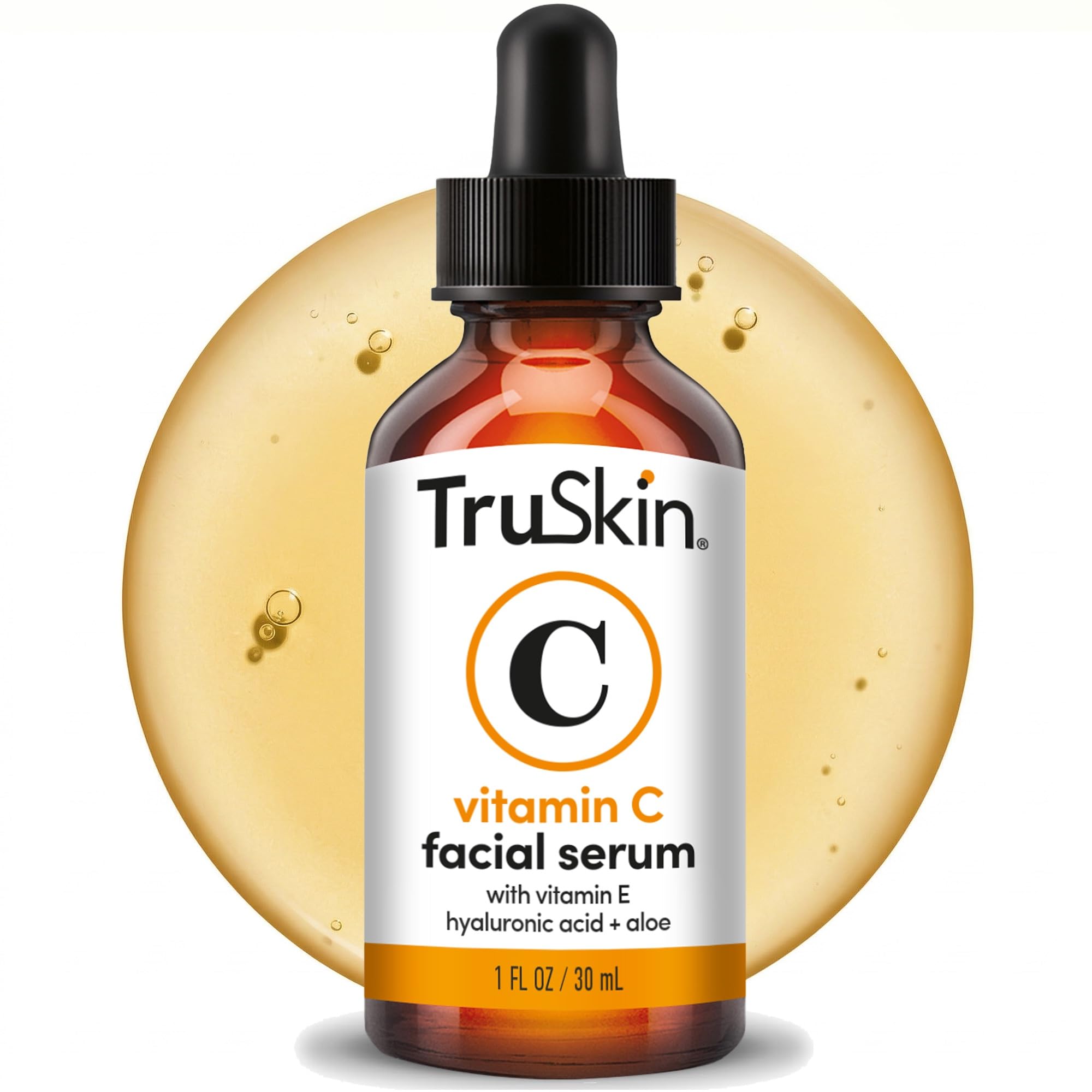 TruSkin Vitamin C Serum for Face – Anti Aging Face Serum with Vitamin C, Hyaluronic Acid, Vitamin E – Brightening Serum for Dark Spots, Even Skin Tone, Eye Area, Fine Lines & Wrinkles, 1 Fl Oz 30ml