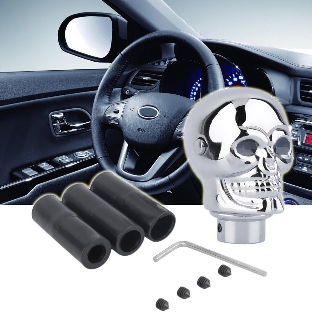 OxGrow(TM) Universal Skull Gear Shift Knob lever Stick Lighted Gears Rally Racing Shifter for Manual Transmission Blue Eyes Hot Selling