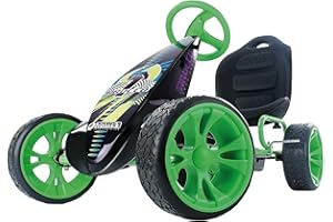 hauck Sirocco Go-Kart Kids Pedal Racing Cart w/ Low Profile Rubber Wheels & Ergonomic Seat