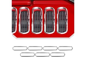JeCar Chrome Hood Vent Trim Covers Fit for 2007-2018 Jeep Wrangler JK JKU 2/4-Door Exterior Accessories