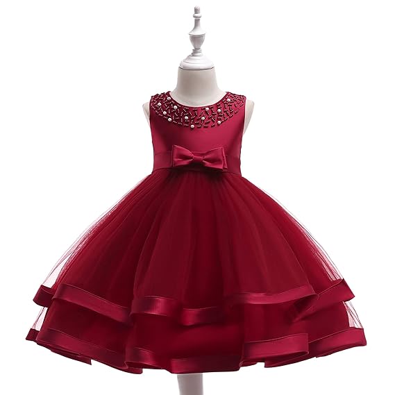 maroon colour long frocks