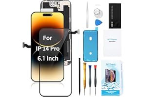 DIYRepair for iPhone 14 Pro Screen Replacement 6.1’, COF FHD 3D Touch Display Full Repair kit, 120Hz Promotion, Digitizer Assembly with Tools Set, Tempered Glass, Instruction