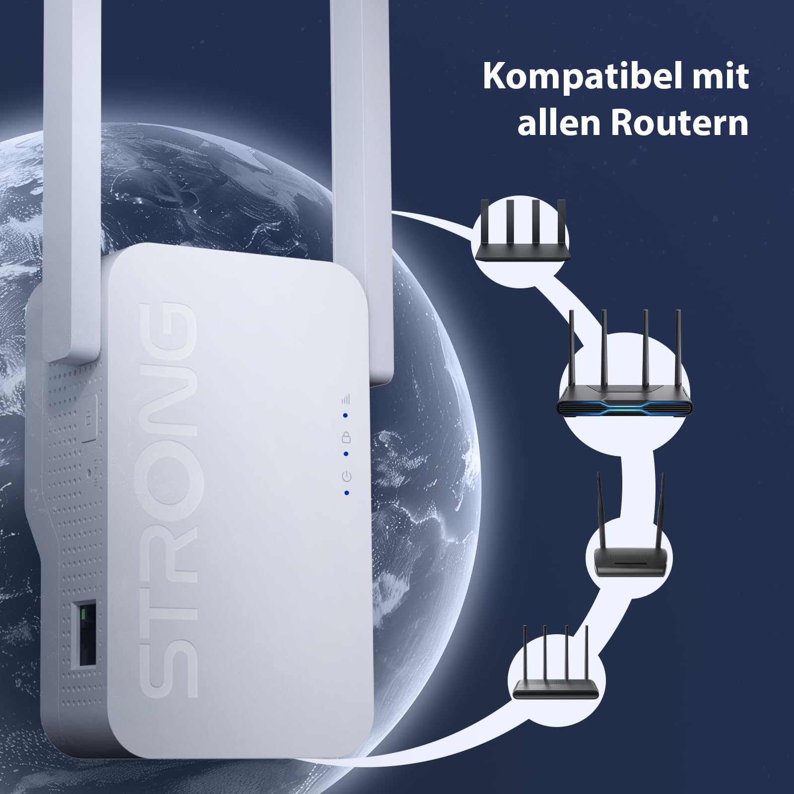 STRONG WLAN Verstärker BE3600 Mbit/s Wi-Fi 7, Dual Band Repeater 7