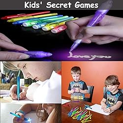 iGeeKid 24 Pack 2 Style Invisible Ink Pen with UV