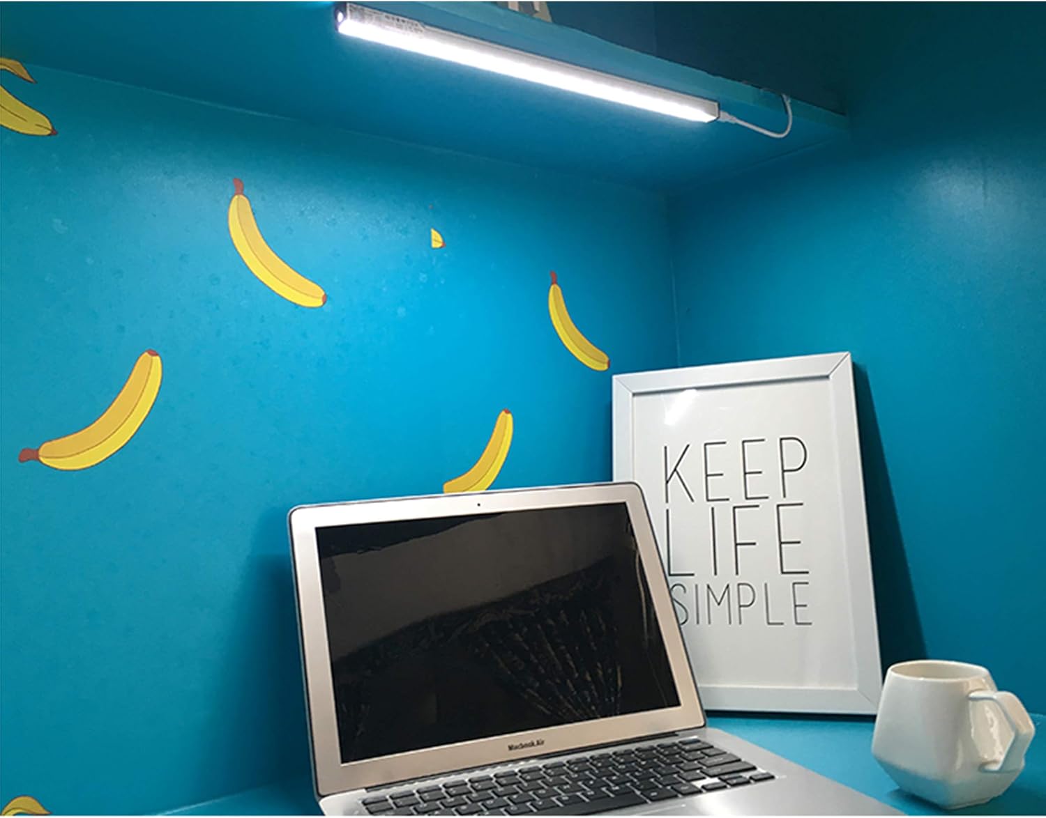 LED Under Cabinet Lighting Bar Built-in Magnets, Dimmable, 3 Color Temperature, 14.5 inches, USB Powered Counter Lighting Bar, LED Closet Light. (with UL Plug): Home Improvement