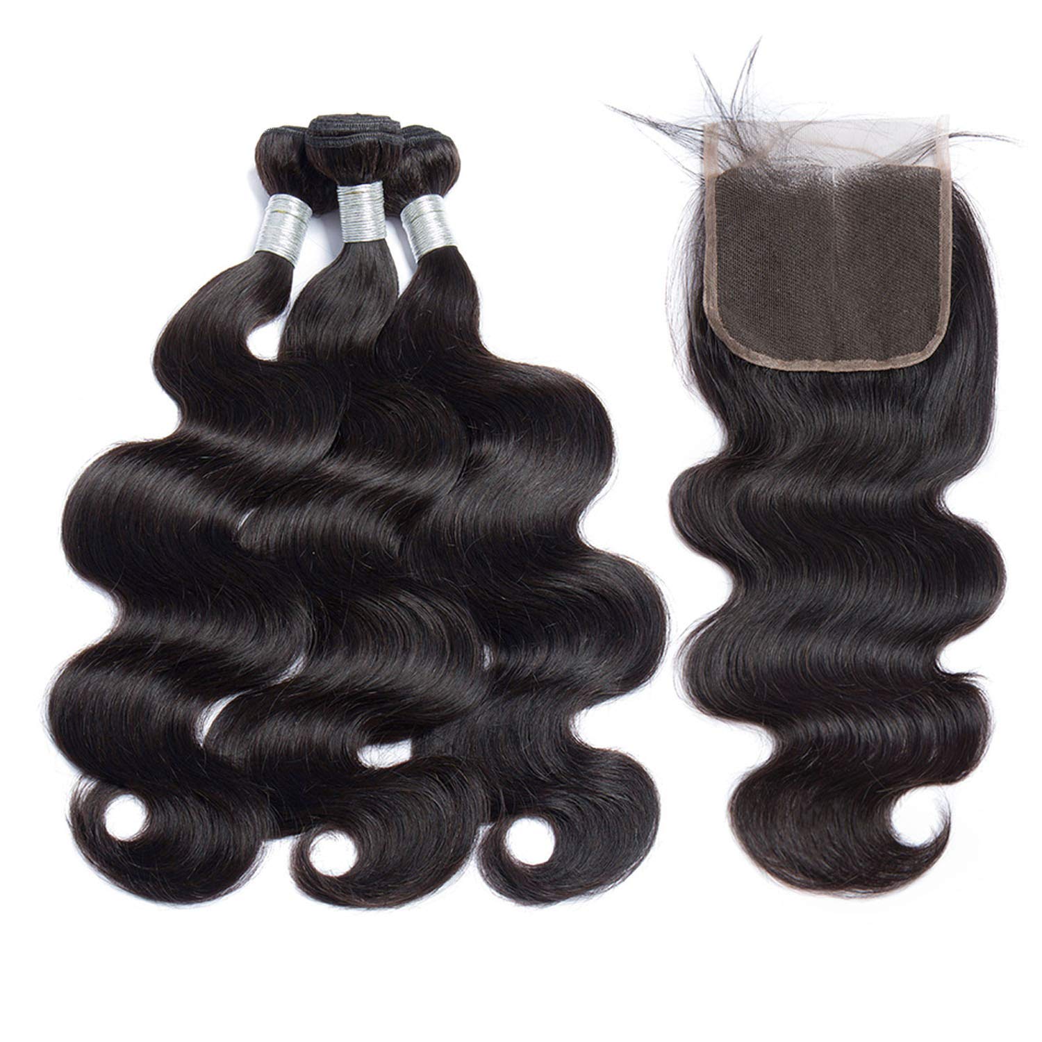 Amazon Com Body Wave Bundles With Closure 3 Bundle Human Hair