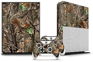 247SKINS 247 Skins Graphics kit Sticker Decal Compatible with Xbox One S and Wireless Controllers - Woodland Camo