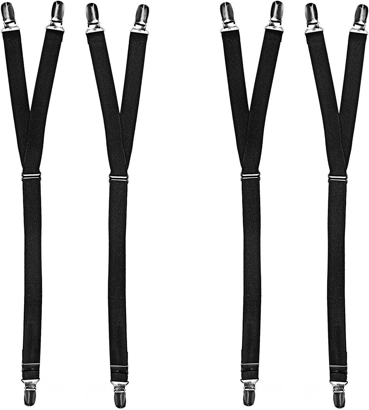 Y-Style Shirt Stays by Comfy Clothiers (Black (2 pairs))