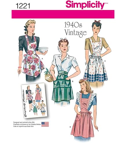 Amazon.com: Simplicity Ladies Easy Sewing Pattern 1221 1940s