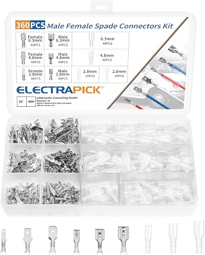 Electrapick 360s Electrical Wire Connector Kit 2.8/4.8/6.3 mm Crimp Terminals