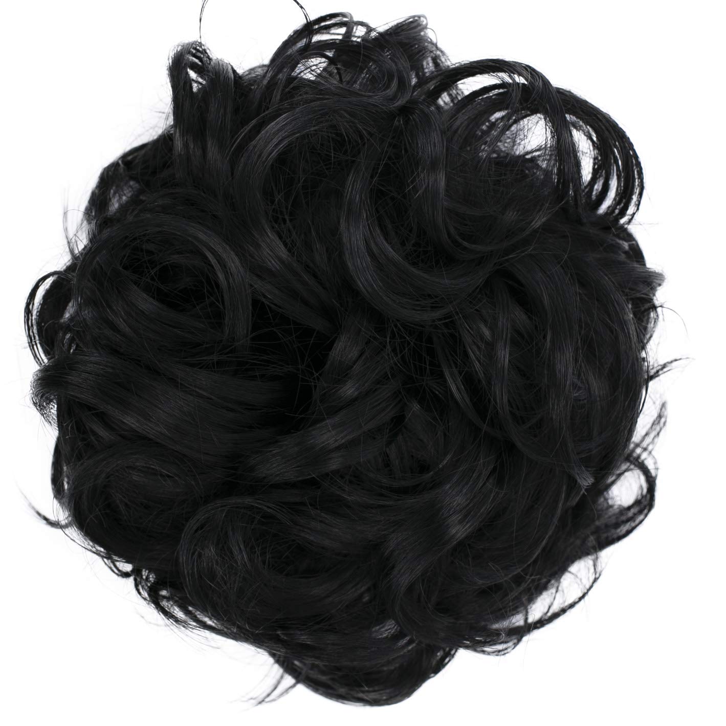 CAISHA Large Hairpiece Scrunchy Instant Updo Curly Messy Bun Black G1E — image 1
