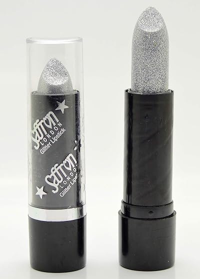 Saffron London Glitter Lipstick #408 Icy Silver Colour 106