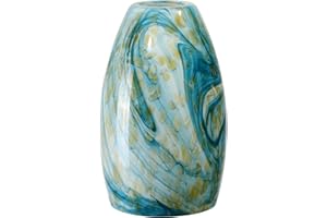 KARYFINE Globe Glass Pendant Lamp Shade Only Light Fixtures Replacement for Mini Pendant Light Art Glass Lamp Covers for Kitchen Island Table lamp glass shade replacement Blue Mixed Yellow