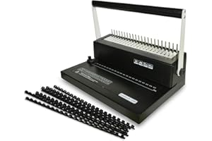 PrintFinish C-12 Heavy Duty Comb Binding Machine with 21 Holes, perfect for letter size reports and office documents