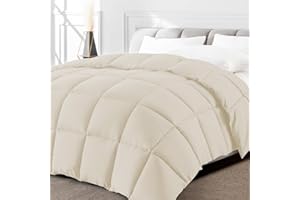 Minoroty Queen Comforter Duvet Insert - All Season Down Alternative Quilted Bed Comforters Queen Size with Corner Tabs - Machine Washable - Cream
