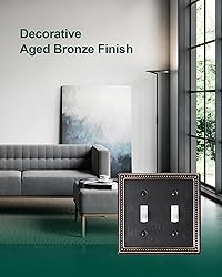 TREEWELL 2-Pack Double Toggle Light Switch Cover
