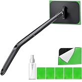 Car Windshield Cleaner Tool with Extendable Handle, Inside Auto Window Glass Cleaning Kit with 5 Washable Microfiber Pads, Streak-Free Defogger Wand for Deep Dashboards &amp; SUVs