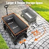 Overmont 200L Folding Festival Trolley on Wheels 150kg Heavy Duty Cart view 6