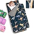 Primlect Toddler Nap Mat Extra Large Thickened 55''x35'', Soft Sleeping Bag with Detachable Minky Blanket and Pillow, Portable for Daycare, Preschool, Kindergarten, Travel, Boys and Girls