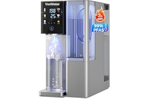 VonWater CT910GH Reverse Osmosis Water Filter Countertop, 3S Instant Hot RO Water Filtration System, 7-Stage Water Purifier Removable Pitcher, NSF/ANSI 372,42,58, Reduce TDS PFAS, No Installation
