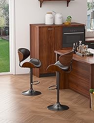 YaFiti Bar Stools Modern PU Leather Adjustable
