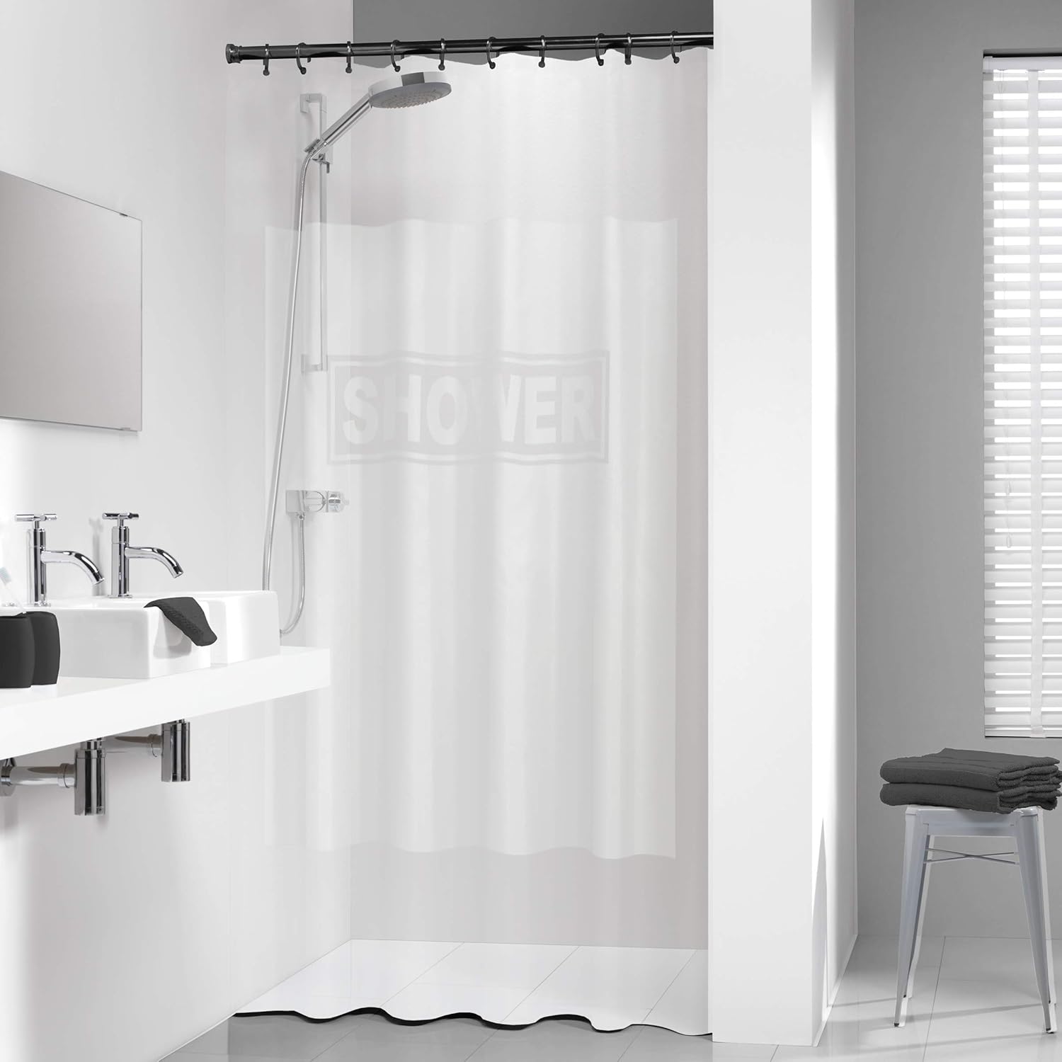 PEVA Plástico 180x200 cm Sealskin Shower Cortina de Ducha Accesorios de