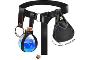 KOTORA Renaissance Costume Accessory Belt Pouch Purse Potion Bottle Belt Waist Set Retro Medieval Festival Ren Faire