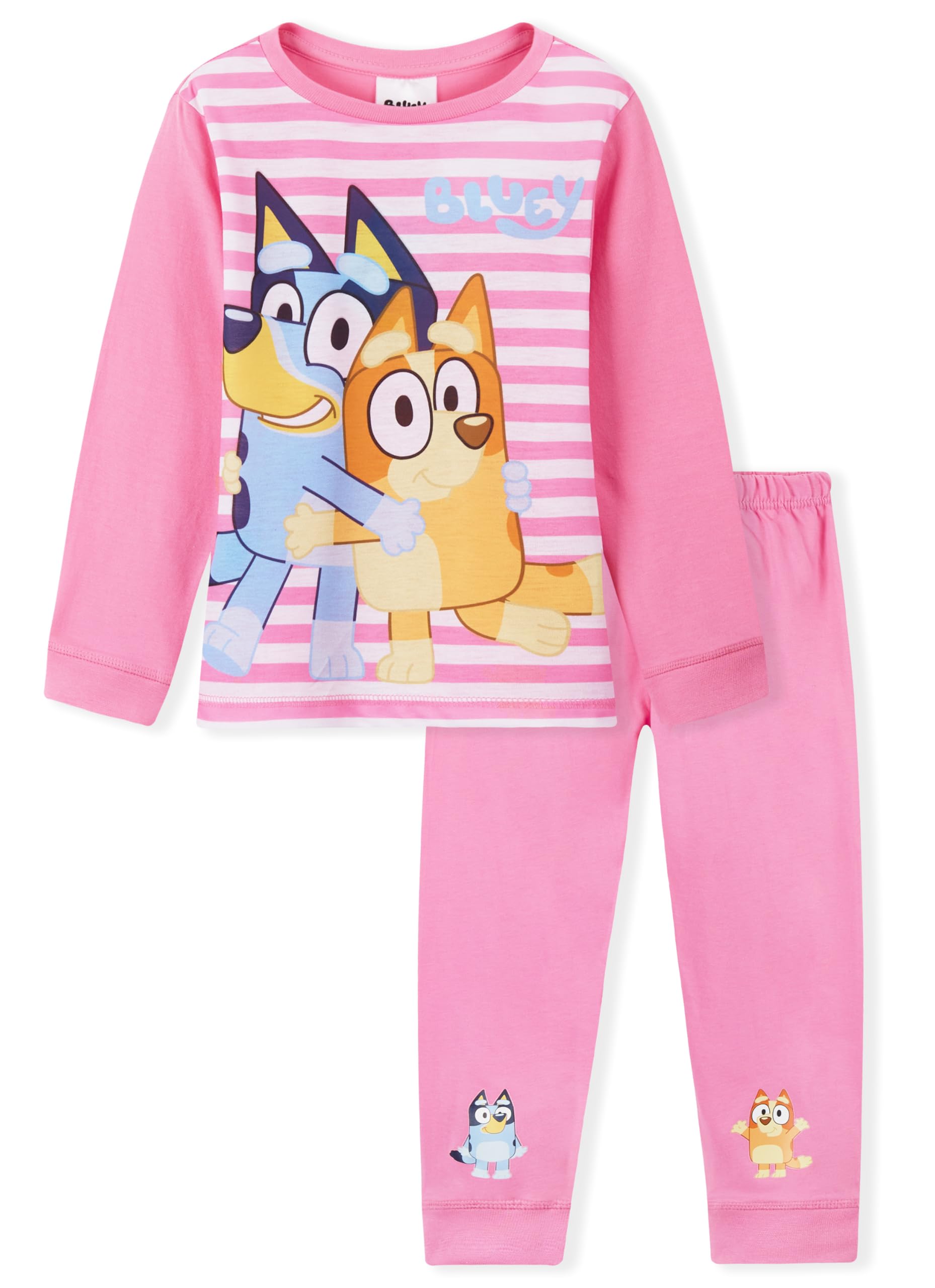 Photo 1 of Bluey Pajama Set for Girls Toddlers Long 2 Pc PJs Comfy Lounge Set Loungewear Soft Pajamas Nightwear PJ Gifts for Girls (3-4 Years, Pink/White)