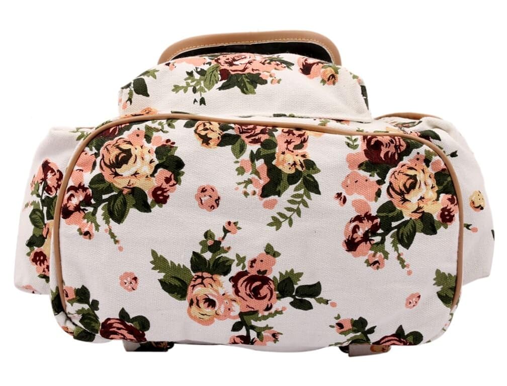 crafts my dream women's backpack handbags beige rose print cmd176