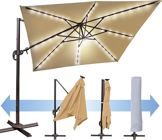 Replacement Canopy For 10 X10 Rome Cantilever Patio Umbrella Cover
