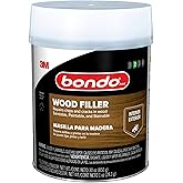 3M Bondo Wood Filler 30 oz (850.49 g) with Bondo Cream Hardner 0.5 oz (14g), Repairs Chips and Cracks in Wood, Sandable, Pain