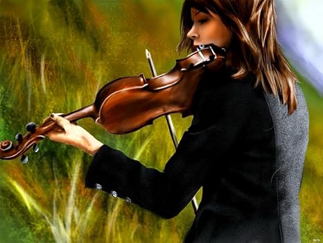 Lindsey Stirling Violon Peinture Art 24x32 Imprimer Affiche Amazon Fr Cuisine Maison