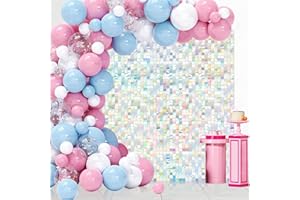 Avezano Iridescent Silver Shimmer Wall Backdrop 24PCS Holographic Shimmer Wall 24 Panels for Birthday Baby Shower Bachelorette 70s Disco Party Decorations