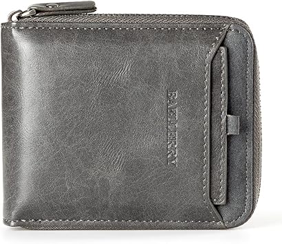 Amazon Lmaray 財布 メンズ 二つ折り財布 メンズ 小銭入れ 定期入れ メンズ 小さい財布 ミニ財布 合皮 大容量 グレー 横タイプ Lmaray 財布