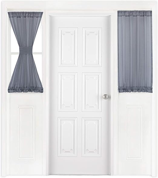 Amazon Com Keqiaosuocai French Door Curtain Panels Gray Faux